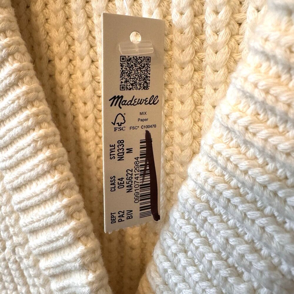 Madewell Cream Knit Sleeveless Button-Front Sweater Vest - Picture 5 of 11